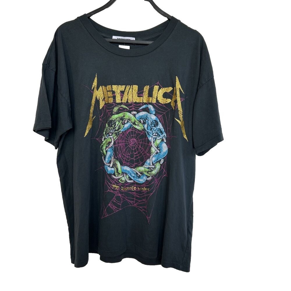Daydreamer LA Metallica The Struggle Within Graphic Band Tee Charcoal Size S NEW